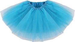 Rcbmn Damen Tütü Rock Minirock Petticoat Tanzkleid Dehnbaren Tutu Rock Ballettrock Tüllrock für Party (Blau) von Rcbmn