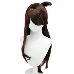 Anime Genshin Impact Cosplay Perücke Beidou Perücke Damen Dunkelbraune Haar perücken für Halloween Party Kostüm Karneval Perücke Mütze von Rcrllya