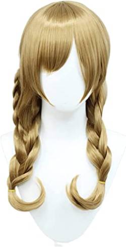 Anime Genshin Impact Cosplay Perücke Lisa Minci Perücke Damen Braun Zopf Haar perücken für Halloween Party Kostüm Karneval Perücke Mütze von Rcrllya