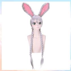 Anime Judy Hopps Cosplay Perücke Silbrig Lange Perücken Stil Frauen Party Mode Kostüm Volle Perücken Synthetische Haar Hitze Beständig Faser von Rcrllya