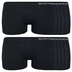 ReKoe 10er Pack Damen Hotpants Microfaser Uni Schwarz Unterhose Panty Unterwäsche, Größe:L-XL = 40/42 von ReKoe