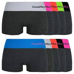 ReKoe 10er Pack Damen Hotpants Unterhose Panty Unterwäsche Microfaser Dessous Gogo, Größe:L-XL = 40/42 von ReKoe