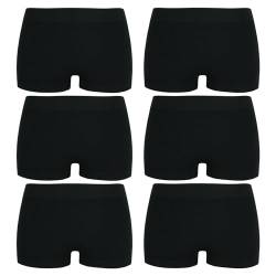 ReKoe 6er Pack Damen Hotpants Unterhose Pants Tanga Panty Unterwäsche Slip S M L XL, Größe:S-M = 36/38 von ReKoe