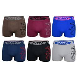 ReKoe 6er Pack Herren Boxershorts Microfaser Uomo Men S-XXL Unterhose Unterwäsche Verschiedene Modelle (Modelle 1), Größe:M/L von ReKoe