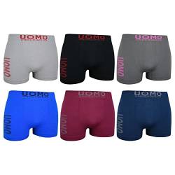 ReKoe 6er Pack Herren Boxershorts Microfaser Uomo Men S-XXL Unterhose Unterwäsche Verschiedene Modelle (Modelle 23), Größe:XL/XXL von ReKoe