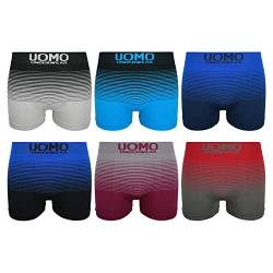 ReKoe 6er Pack Herren Boxershorts Microfaser Uomo Men S-XXL Unterhose Unterwäsche Verschiedene Modelle (Modelle 24), Größe:M/L von ReKoe