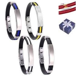 RePaLy Annaspick A Ion Lympunclog Titanium Wristband Pro, Oveallgo Titanium Wristband Pro, Annaspick Titanium Wristband, Annaspick Wristband (4 Pcs) von RePaLy