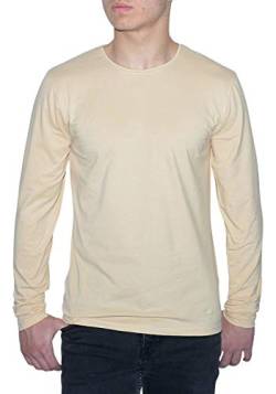 Young & Rich Herren Longsleeve 10 Farben Rundhals - Langarm Shirt einfarbig Slim fit - Uni Basic O-Neck Shirt Stretch - Größe S bis 3XL von ReRock