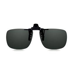 Read Optics Clip-on-Sonnenbrille über verschreibungspflichtigen und nicht verschreibungspflichtigen Brillen mit einfacher Befestigung, polarisiertem UV-Schutz, hochklappbaren randlosen, leichten von Read Optics