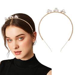Zoestar Stern-Stirnband Gold Kristall Haarbänder Glitzernde Strass Kopfschmuck Perlen Party Festival Haarschmuck für Frauen und Mädchen, 1 Stück (Stil 1) von Reaky