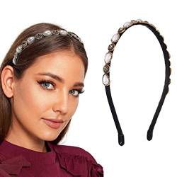 Zoestar Vintage-Stirnband, Wassertropfen-Perlen-Kopfschmuck, Barock-Strass-Haarbänder, Party, Festival, Haarreifen für Frauen und Mädchen, 1 Stück von Reaky