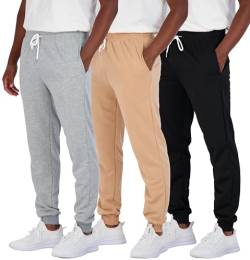 Real Essentials 3er-Pack Herren-Jogginghose aus French Terry, 6 Stück, Mittel von Real Essentials