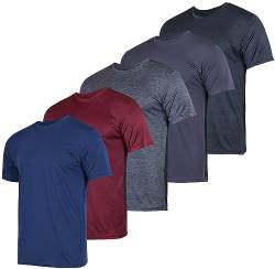Real Essentials 5er-Pack: Herren Dry-Fit Feuchtigkeitstransport Active Athletic Performance Crew T-Shirt, Set 15, XX-Large von Real Essentials