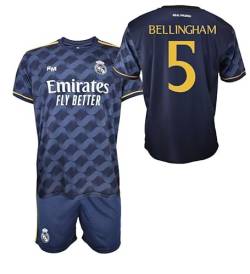 Real Madrid Kinder-Set T-Shirt und Hose - Bellingham 5 - Zweite Mannschaft der Saison 2023-2024 - Offizielle Replik Offiziell lizenziert - Kind, blau, 14 Años von Real Madrid