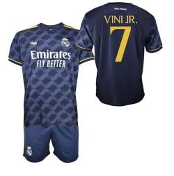 Real Madrid Kinder-Set T-Shirt und Hose - Vini JR 7 - Zweite Mannschaft der Saison 2023-2024 - Offizielle Replik mit Offizieller Lizenz - Kind, blau, 6 Jahre von Real Madrid