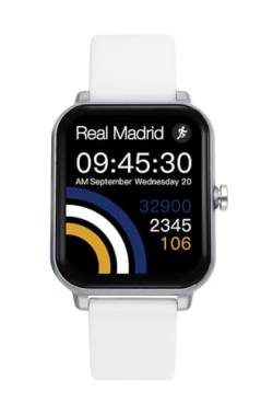 Real Madrid SmartWatch RM2001 – Unisex, 43,6 x 37,5 mm, elegant, erweiterte Funktionen, Schwarz , Streifen von Real Madrid