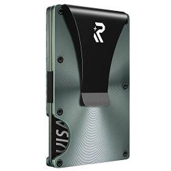 RealPlus Kartenetui Herren,Kreditkartenetui mit RFID Schutz,Card Holder für 12 Karten,Minimalist Wallet mit Geschenkbox, Einzigartige CD-ähnliche Textur(Grau) von RealPlus