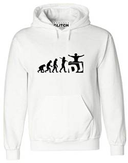 Reality Glitch DJ Evolution Mens Hoodie (White, 3XL) von Reality Glitch