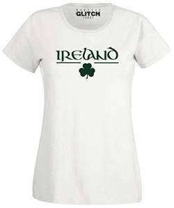 Reality Glitch Damen T-Shirt Irish Clover (Weiß, XX-Large) von Reality Glitch