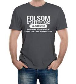 Reality Glitch Herren Folsom Prison T-Shirt (Dunkelgrau, X-Large) von Reality Glitch