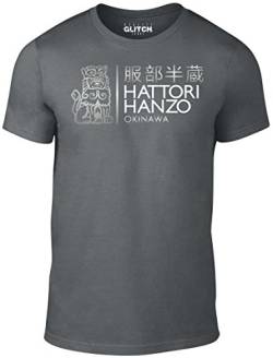 Reality Glitch Herren Hattori Hanzo T-Shirt (Dunkelgrau, Mittel) von Reality Glitch