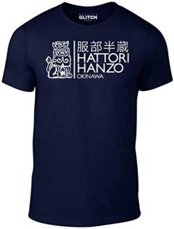 Reality Glitch Herren Hattori Hanzo T-Shirt (Navy Blau, XXXX-Large) von Reality Glitch