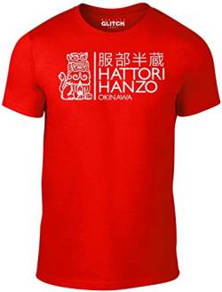 Reality Glitch Herren Hattori Hanzo T-Shirt (Rot, XXX-Large) von Reality Glitch