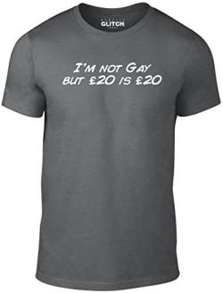 Reality Glitch Herren Im Not Gay But �20 is �20 T-Shirt (Dunkelgrau, Groß) von Reality Glitch