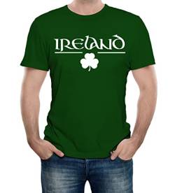 Reality Glitch Herren Ireland T-Shirt (Flaschengrün, Groß) von Reality Glitch