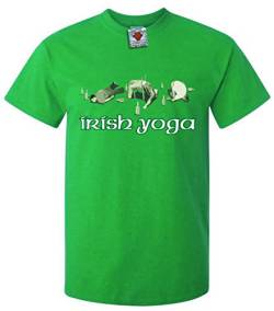 Reality Glitch Herren Irish Yoga T-Shirt (Irisches Grün, Groß) von Reality Glitch
