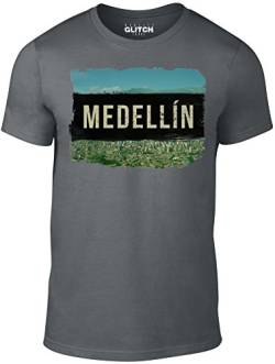 Reality Glitch Herren Medellin Pablo Escobar T-Shirt (Dunkelgrau, Groß) von Reality Glitch