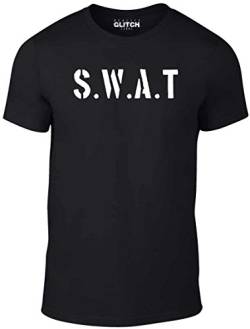 Reality Glitch Herren SWAT T-Shirt (Schwarz, Mittel) von Reality Glitch