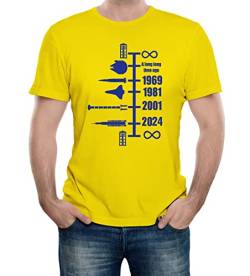 Reality Glitch Herren Spaceship Timeline T-Shirt (Gelb, XX-Large) von Reality Glitch