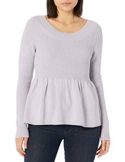 Rebecca Taylor Damen Peplum Scoop Po Pullover, Pale Lilac, Groß von Rebecca Taylor