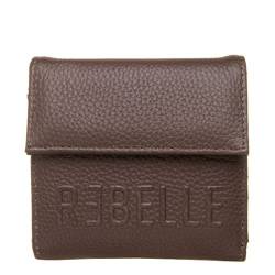 Rebelle Mittlere Geldbörse für Damen, Patta, Maxi Logo, Leder, Braun, 11 x 11 x 3 cm von Rebelle