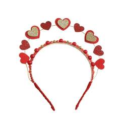 2024 Valentins-Pailletten-Stirnband für Mädchen, glitzernd, Liebe, Herz, Haarreif, Partykleidung, Haarband, Damen, Karneval, Haarschmuck, Party, Kopfschmuck von Rebellious