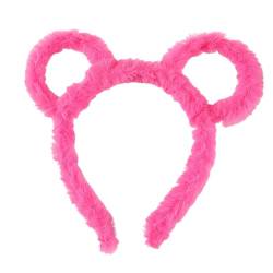 Frauen Winter Dicke Plüsch Stirnband Runde Maus Bär Ohren Make Up Haar Hoop Bandana Haar Clips Klaue von Rebellious