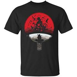 Uchiha Clan Symbol Mashup with Itachi Mangekyou Sharingan Sasuke Uchiha T-Shirt Men Cotton T-Shirt von Rebirth