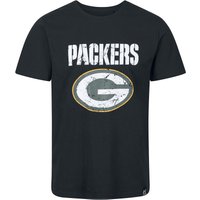 Recovered Clothing T-Shirt - NFL Packers Logo - S bis M - für Männer - Größe S - schwarz von Recovered Clothing