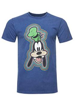 Recovered Disney Goofy Outline T-Shirt, Blau, Mehrfarbig, S von Recovered