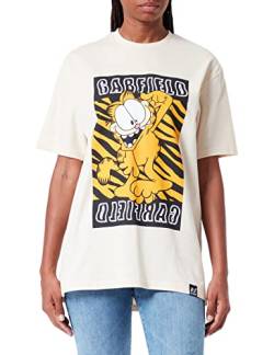 Recovered Garfield Trippy Pattern Poster Relaxed Ecru T-Shirt by M von Recovered