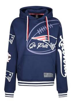Recovered New England Patriots NFL Go Pats Hoody Dunkelblau - 3XL von Recovered