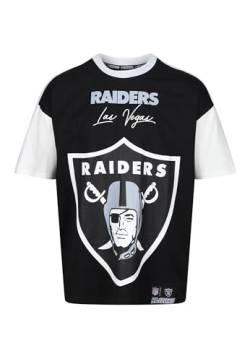 Recovered Las Vegas Raiders Cut and Sew Schwarz Oversized NFL T-Shirt - 3XL von Recovered