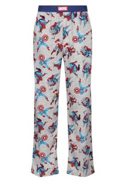 Recovered - Loungepants - Marvel Comics Heroes (Spiderman, Iron Man, Thor) - Grey L von Recovered