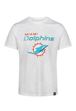 Recovered Miami Dolphins White NFL Est Ecru T-Shirt - M von Recovered