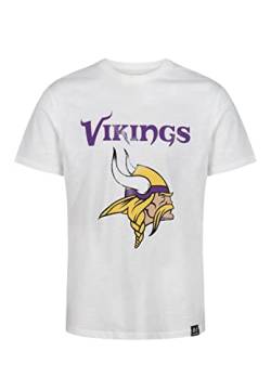 Recovered Minnesota Vikings White NFL Est Ecru T-Shirt - L von Recovered