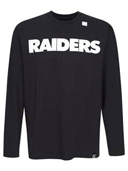Recovered NFL Raiders Shield Relaxed L/S Black T-Shirt by M von Recovered