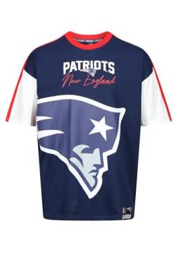 Recovered New England Patriots Cut and Sew Dunkelblau Oversized NFL T-Shirt - S von Recovered