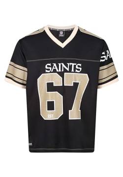 Recovered New Orleans Saints Black NFL Oversized Jersey Trikot Mesh Relaxed Top - XXL von Recovered