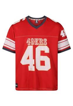 Recovered San Francisco 49ers Dark Red NFL Oversized Jersey Trikot Mesh Relaxed Top - XXL von Recovered